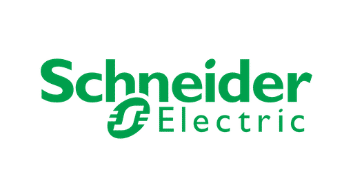 Schneider Electric logo with green text and a leaf symbol integrated into the design.